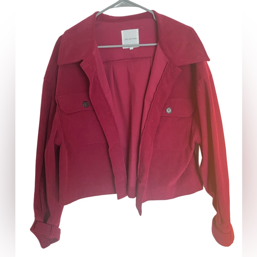 Pink/Maroon corduroy jacket